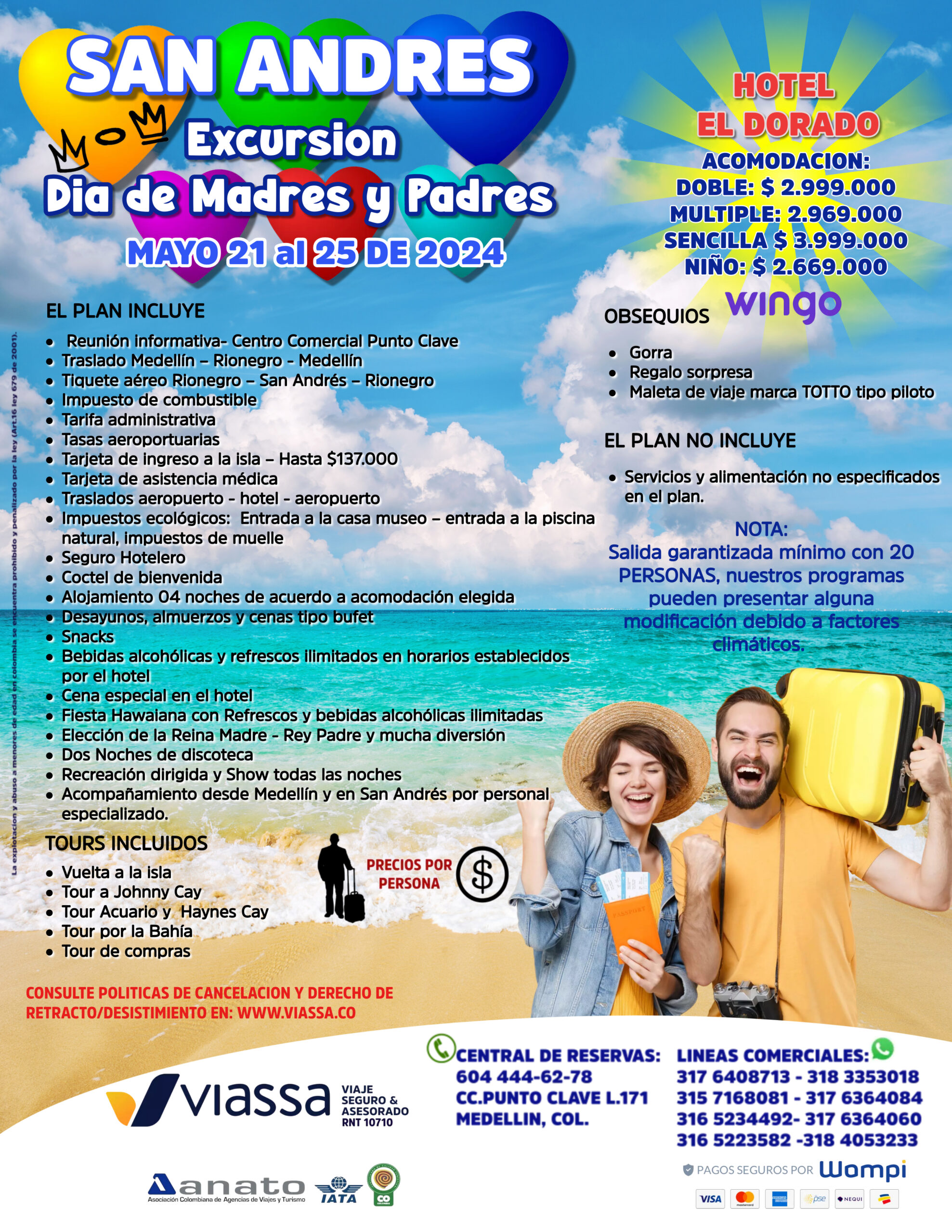 MADRES Y PADRES – SAN ANDRES – HOTEL SOL CARIBE CENTRO
